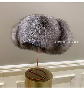 Lei Feng Hat Super Stor Varme og Kulde Resistent Hat Fox Fur Hele Pels 2020 Fxfurs Nye Mode for Mænd og Kvinder Unisex Voksen 16644