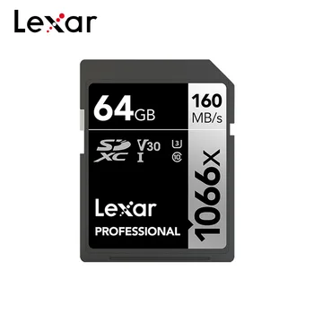 Lexar Professionel SD-Kort 1066x Originale Hukommelseskort på Op til 160 mb/s 256GB 128GB 64GB SDXC UHS-I U3 V30 Flash-Kort Til 4K Kamera 4