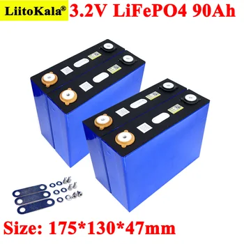 Liitokala 3.2 V 90Ah Batteri Lithium LiFePO4 phospha Stor kapacitet 12V 24V 48V 90000mAh Motorcykel Elektrisk Bil motor batterier 2