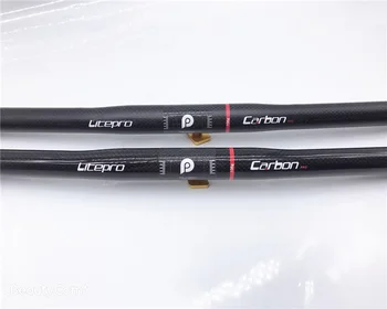 LITEPRO Cykel Carbon Fiber Håndtag 25,4 mm * 580 mm Ultralight Horisontale Styret Foldecykel Del Cykling 0