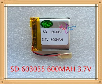 Liter energi-batteri 3,7 V lithium-polymer-batteri 603035 600 MP3-MP4 MP5 GPS SD-optager 0