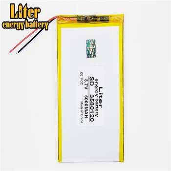 Liter energi batteri 3580120 3,7 V 5000MAH Li-ion for tablet-pc ' en 7 tommer 8 9 Tablet Batteri indre 1