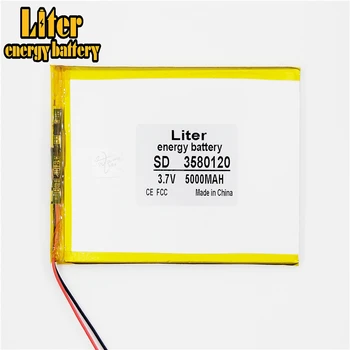 Liter energi batteri 3580120 3,7 V 5000MAH Li-ion for tablet-pc ' en 7 tommer 8 9 Tablet Batteri indre 2
