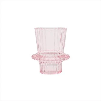 Lodret stribe pink glas med dobbelt anvendelse lysestage glas lysestage cup romantisk candle cup hjem lysestage dekoration 1