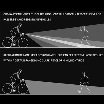 Lommelygte for Cykel Cykel Cykel Front Lys Nat Riding Lampe Magtfulde USB-Opladning, Cykel Tilbehør Gratis Fragt 3