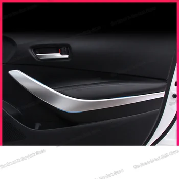 Lsrtw2017 for Toyota Corolla 2020 E210 carbon fiber abs bil indre armlæn trimmer dekoration mat sølv 20192021 tilbehør 1