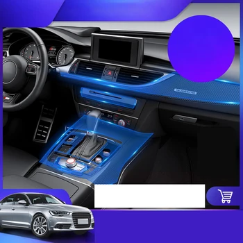Lsrtw2017 TPU Bilen Film Centrale gear panel Kontrol Dashboard Beskyttende Mærkat for Audi A6 A7-c7 c8 2018 2019 2020 s6 1