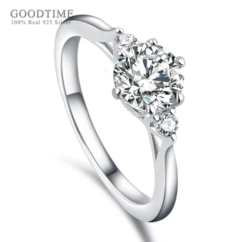 Luksus 925 Sterling Sølv Ring Påfyldning Zirkonia Rhinestone Bryllup Ringe Til Bruden Jubilæum Gave Til Kvinder Elsker 3
