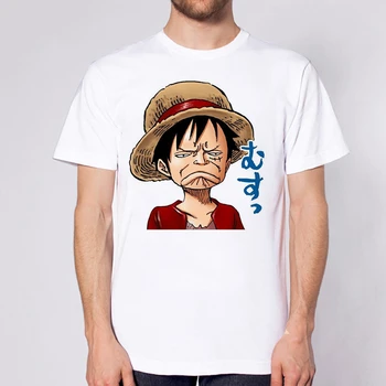 Lus Los Ét Stykke T-Shirt Japansk Anime-Shirt til Mænd T-shirt Ruffy T-Shirts Tøj tegnefilm Trykt t-shirt Short Sleeve Tee Top 2