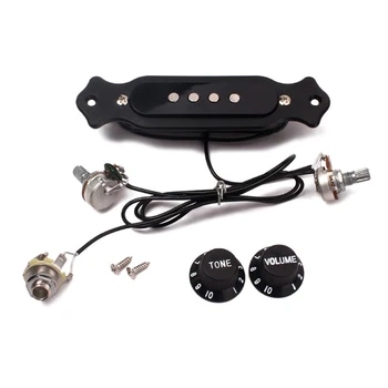 Lydhullet Prewired Aktiv Pickup 4 String For Cigar Box Guitar Dele Accessories27RD 0