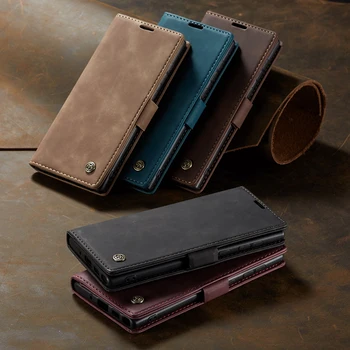 Læder Flip Wallet Taske Til Samsung Galaxy Note 20 10 Plus Ultra Lite Holder Stand Telefon Tasker Dække Magnetiske Sag 4