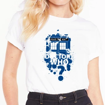 Læge, Der Dr. Who Serien T-shirt Afslappet Søde Print T-Shirt Summer Harajuku-O-Hals, Korte Ærmer Toppe koreansk Stil Top Tees 2206