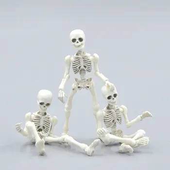Løsøre Skelet Udgør Ornament Mini Figur Toy MINI Halloween PVC Løsøre Knogler Udgør Skelet Model Dekoration Samling 4854