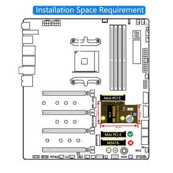 M. 2 NGFF Nøgle E til Halv Størrelse Mini-PCI-E-Adapter Converter for WiFi6 AX200 9260 8265 Kort Y510P Model 3