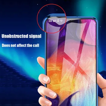 Magnetisk Metal Case Til Samsung Galaxy A7 A8 A9 2018 A10 A50 A60 A70 A20 A30 A40-M10-M20 M30 M40 A80 Dobbelt Side glas cover 2