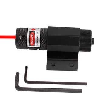 MAGORUI Taktiske Mini Red Dot Laser Syn for Picatinny og Riffel med 650nm Justerbar 11mm/20mm Picatinny/Weaver Montere 4