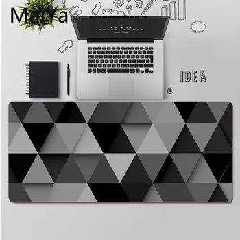 Maiya Top Kvalitet Trekant Mønster Gummi Mus Holdbar Desktop Musemåtte Gratis Fragt Stor Musemåtte Tastaturer Mat 2095
