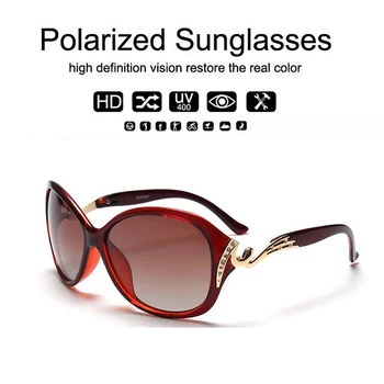 Maj Blomst Hot Polariserede Solbriller UV400 Beskyttelse Mode Eyewear Med Rhinestone Brand Design solbriller Til Kvinder De Sol 6831