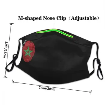 Marokko Flag Sjove Print Af Ikke-Disponible Munden Mask3D Mønster Udskrivning Af Anti Støv Beskyttelse Åndedrætsværn Maske Munden Dæmpe 3
