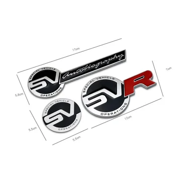 Metal Bil Krop Klistermærke til SV Logo Land Rover defender freelander 2 opdagelse Auto Styling Brev Mærkater, Logo Badge Tilbehør 1
