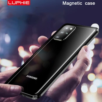 Metal Magnetisk Adsorption Tilfældet For Samsung Galaxy S20 Ultra Tilfælde Dække Hærdet Glas Tilbage Til Galaxy S20 Plus Telefonen Tilfælde Funda 5