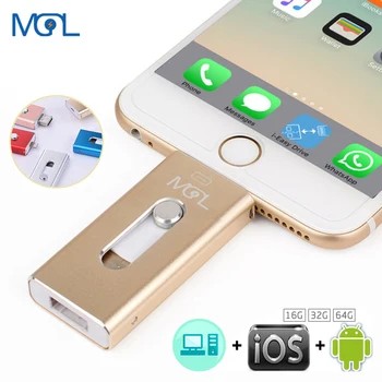 MGL OTG USB-Flash-Drev 8G 16G 32G 64G Til iPhone X/8/7 Plus/7/6s Plus/6s/5/5s/SE & ipad iFlash Drev, Memory Stick Pendrive 1