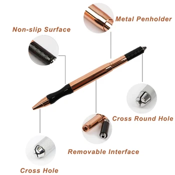 Microblading Maskine Pen Body Art Værktøjer Permanent Makeup Forsyninger Tatoveringer Manuel Pen til 3D Embridery Microblading Øjenbryn, Læbe, 1