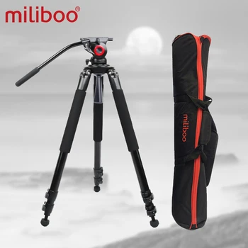 Miliboo MTT701A Bærbare Aluminium stativ til Professionel Camcorder/Video Kamera/DSLR-Stativ og Stå,med Hydraulisk Bold på Hovedet 0