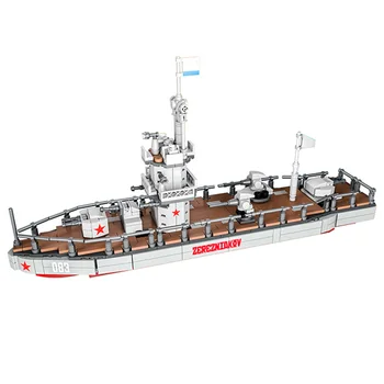 Militær-serien World War II Sovjetiske flåde slagskib Soldat våben DIY Model byggesten Mursten Legetøj Gaver 4