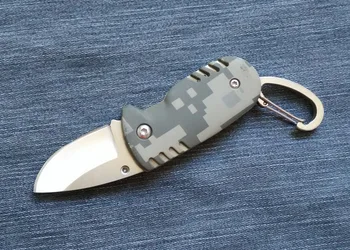 Mini Folde Kniv skarpe 5CR15MOV Stål Lille Lomme Kniv camouflage håndtere Udendørs Overlevelse EDC Værktøj 0