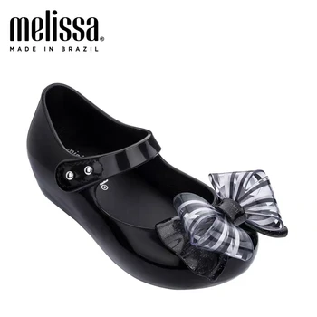 Mini Melissa 2020 Nyeste Sommeren Jelly Sko Piger Ny Fashion Store Sløjfeknude Slik Sko Beach Sandaler Prinsesse PVC Sko 0