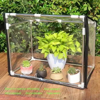 Mini-Planter, Drivhus, Indendørs Udendørs Urtepotte Dække Husly Gennemsigtige Bløde Glas Film Drivhus Til Haven Planter 4