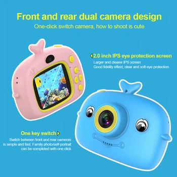 Mini Tegneserie Kameraet Børn Digitale Kamera 2,0 Tommer IPS 1500W Pixel Børns Video Kamera Til Børn Legetøjs Kamera Fødselsdag Gave 1