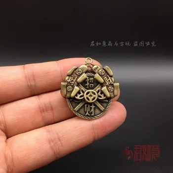 Mini-vedhæng i antik ren kobber, kostbare bronze og mink 3