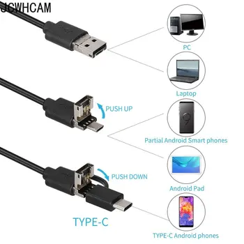 Mini Video Kamera IP67 1080P Android 8MM Micro USB Type-c USB 3-i-1 Computer Endoskop Endoskop Rør, Vandtæt USB-Inspektion 3
