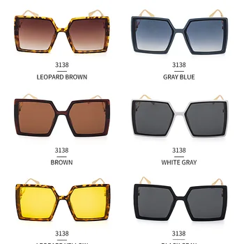 MIZHO Mode Protable Store Firkantede Solbriller Originale Mærke Gradient Design solbriller Kvinder Kendte Overdimensionerede Damer 2