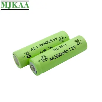 MJKAA 8STK AA 3800mAh Ni-MH 1,2 V Genopladeligt Batteri 14mm*50mm Nikkel-metal-Hydrid-Batterier Pre-Charged 5