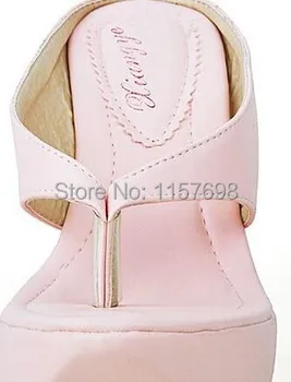 Mode almindelig mode platform kvinders sko flip-flop hjemmesko kiler ultra høje hæle sandaler plus størrelse 12 10871