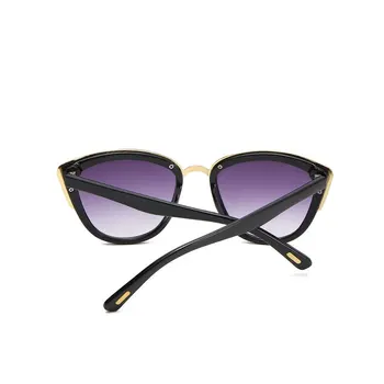 Mode-Cat Eye Solbriller Brand Design Vintage Kvinder Cateye solbriller Retro Kvindelige Shades Brillerne, Oculos de sol Gafas