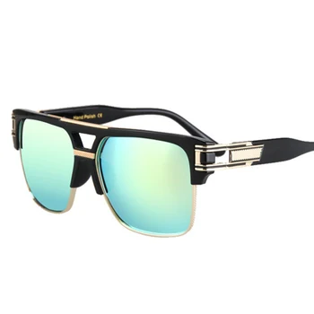 Mode Luksus Solbriller Mænd Kvinder Brand Designer Semi-Uindfattede solbriller Til mænd Damer Kvinder Stor Ramme UV400 Oculos RS007 4