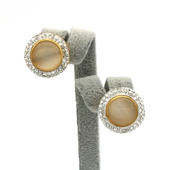 Mode opal vedhæng øreringe i rustfrit stål Smykker Til Kvinder, Piger Halskæde Øreringe Bryllup Smykker zircon 2