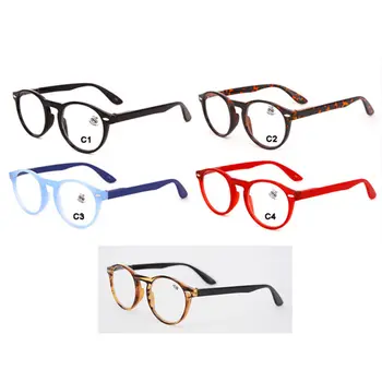 Mode Runde Briller Til Læsning Mænd Kvinder Retro Rød Blå Sort Vintage Briller Ultralet Briller Ramme 4