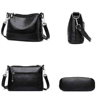 Mode Snake Mønster Bag Damer Luksus Håndtasker Designer-Messenger-Tasker til Kvinder, Tre-lags Vigtigste Taske Tendencia 2020 Mujer 1