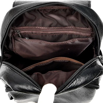 Mode sort kvinder rygsæk bagpack kvalitet læder dame, rejser, shopping tilbage pack vedhæng store skoletasker til piger packbag 3
