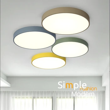 Moderne forenklet ultra-tynd 5CM LED Loft Lampe flerfarvet kunst LED loftslampe til Stue, børneværelse Og butik 1