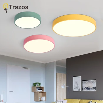Moderne forenklet ultra-tynd 5CM LED Loft Lampe flerfarvet kunst LED loftslampe til Stue, børneværelse Og butik 2