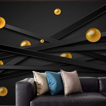 Moderne Geometriske Solid Cirkler Foto Vægmaleri Tapet Restaurant Cafe Dreng Soveværelse Baggrund 3D-Væg Klud Indretning Plakaten Mærkat 1