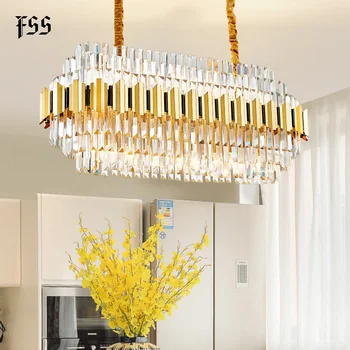 Moderne guld lysekrone til levende værelses luksus runde krystal lampe, boligindretning kæde led cristal lamper 3863