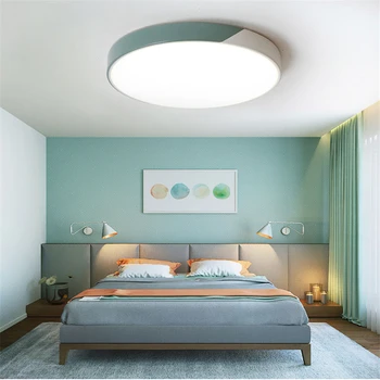 Moderne Ultra-tynd 5cm Dobbelt farve LED Loft Lamper Kreative Strygejern Rund Stil loftsbelysning til Stue, Soveværelse Foyer 4