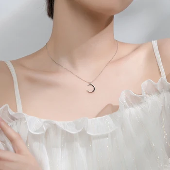 MODIAN Minimalistisk Crescent Halskæde til Kvinder 925 Sterling Sølv Justerbar Link Kæde Halskæde Fine Smykker 2020 Ny 0